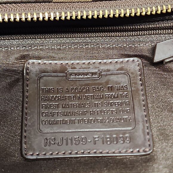 Coach Signature C's Stripe Sateen hobo shoulder bag - Picture 5 of 8